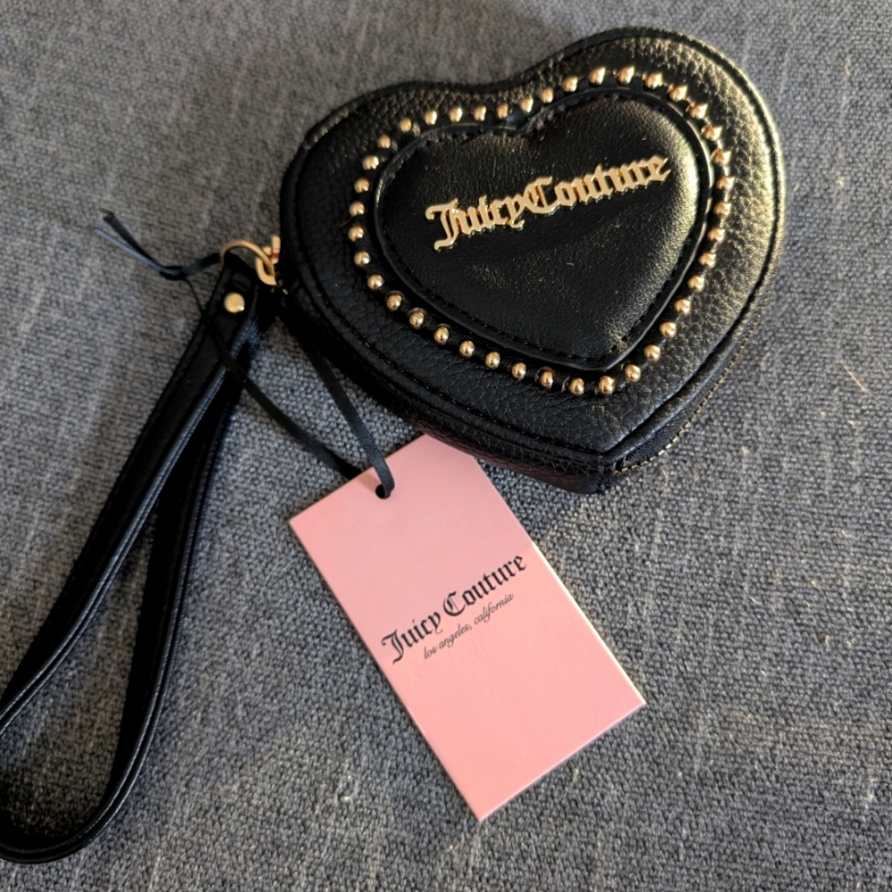 Juicy Couture Black Heart Wristlet